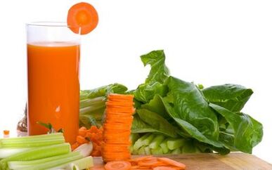 jus de carottes et de légumes pour la gastrite